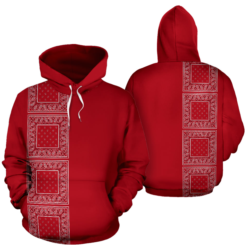 red bandana pullover hoodies