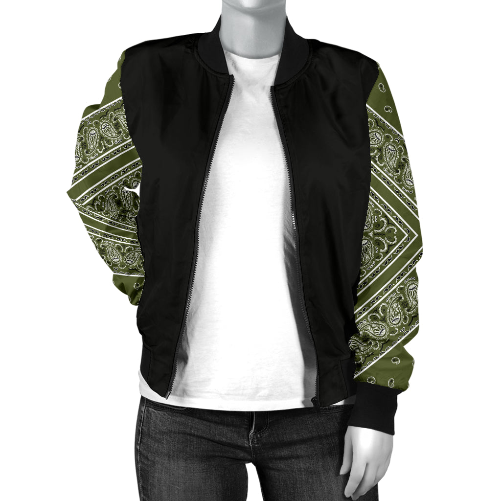 green bandana jacket for women