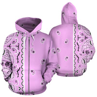 pink bandana zip up hoodies