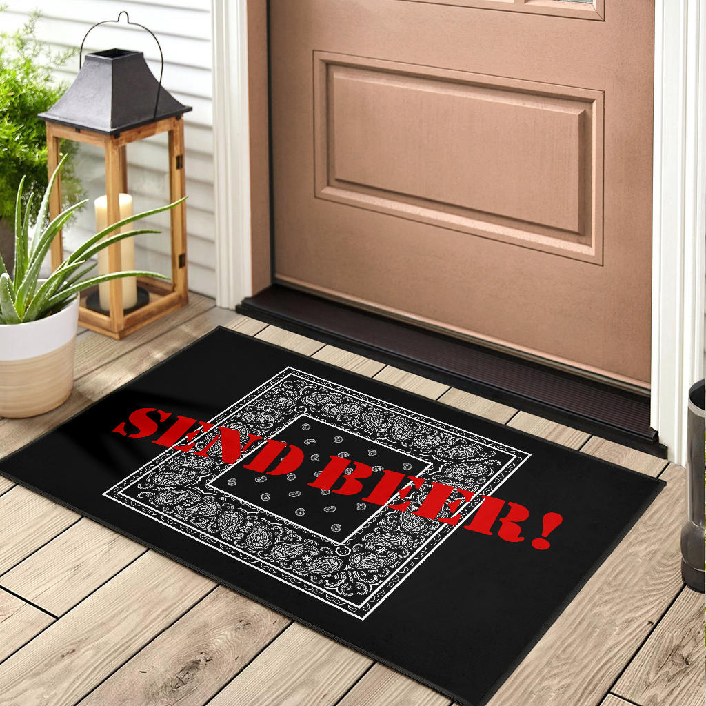 Black Bandana Door Mats