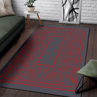 gray and red throw rugs