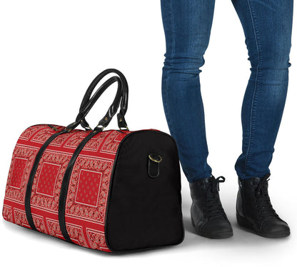 red bandana travel bag