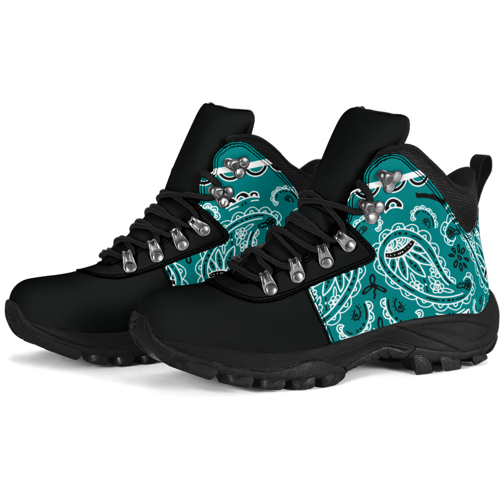 Teal Bandana Alpine Boots
