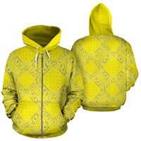 yellow zip up hoodie