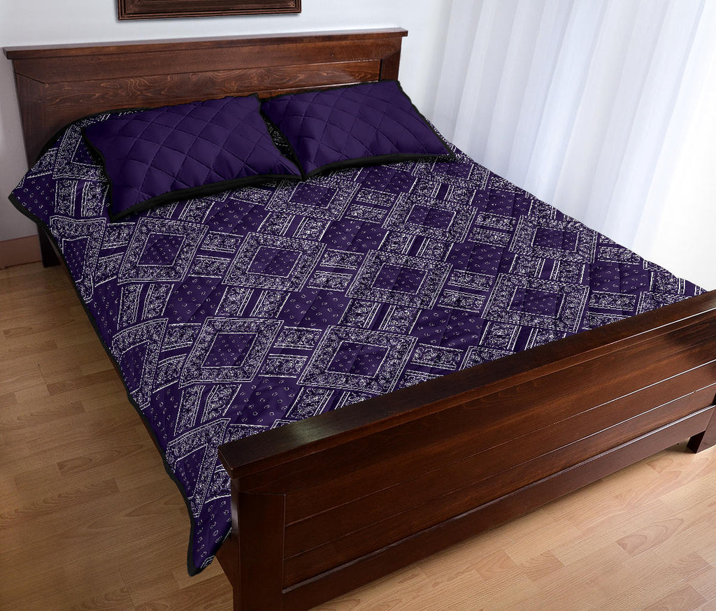 royal purple bandana bed set