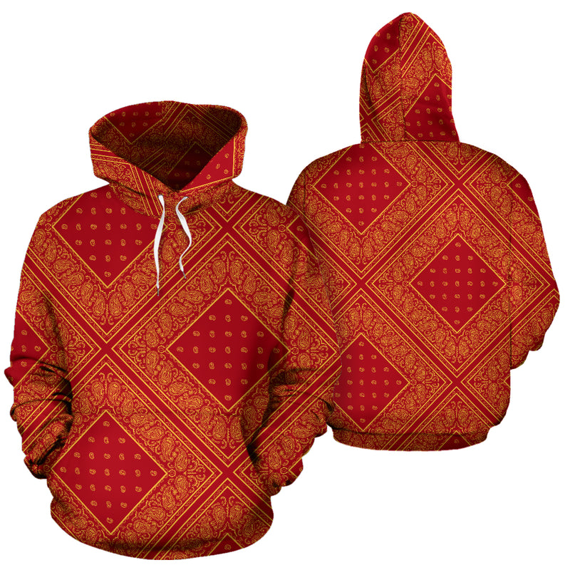 red and gold hoodie