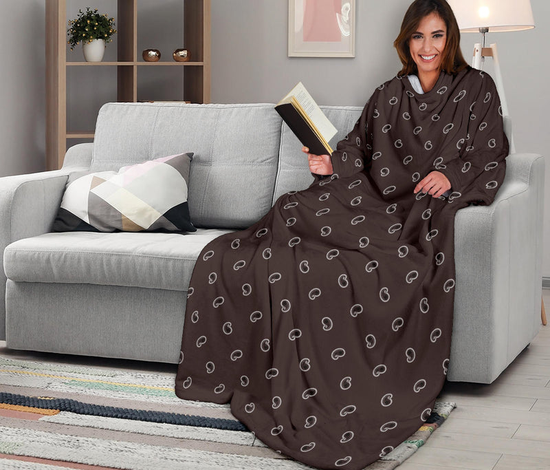 brown snuggie wearable blanket