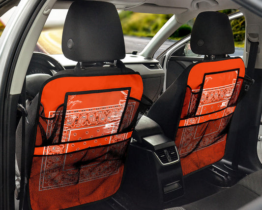 orange bandana seat organizers for autos