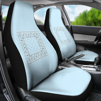 light blue bandana car seat cover