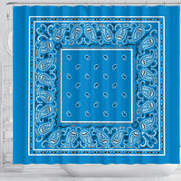 Sky Blue Bandana Shower Curtain