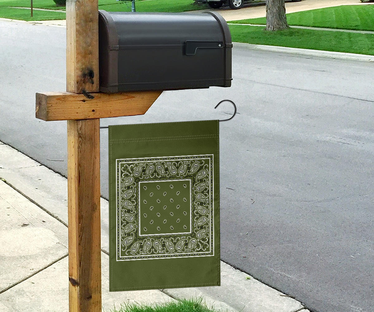 Army Green Bandana Home and Garden Flags