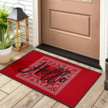 Classic Red Bandana Door Mats