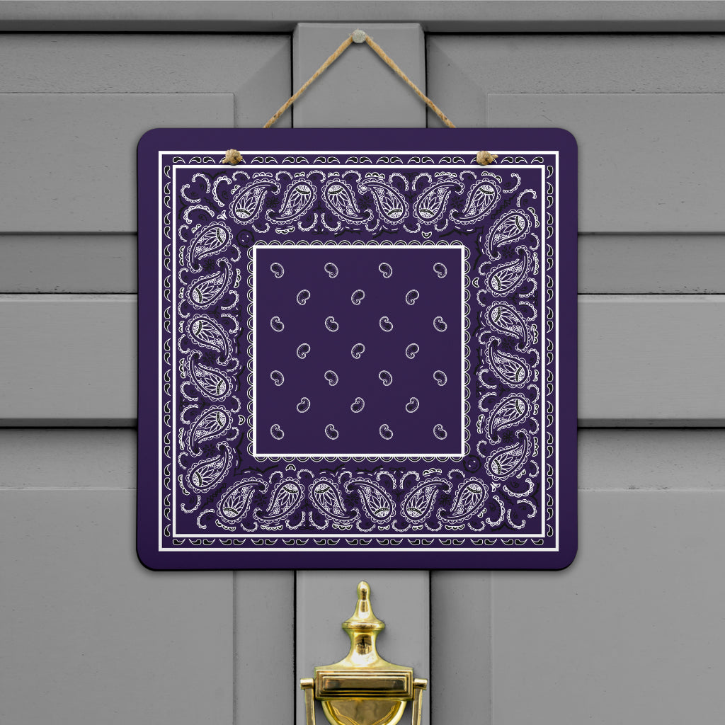 Royal Purple Bandana Door Signs