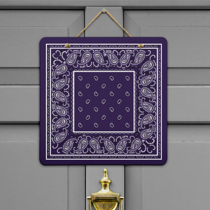 Royal Purple Bandana Door Signs