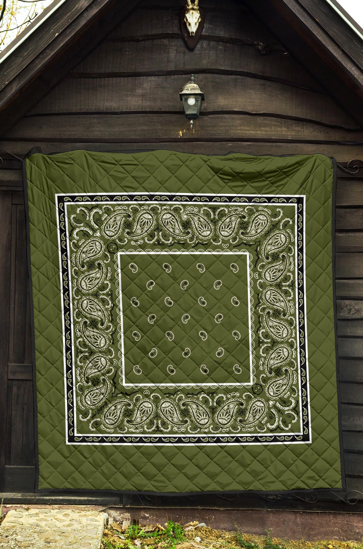 Quilt - Army Green Bandana Quilt