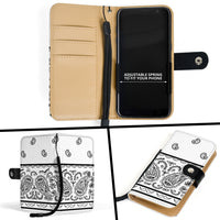 White Bandana Phone Case Wallet