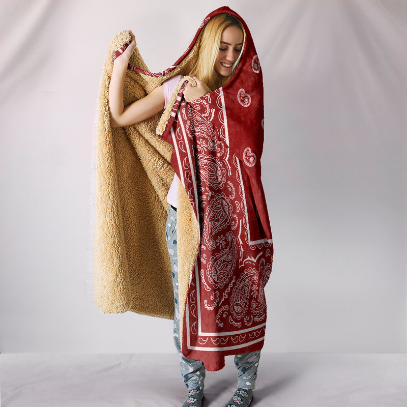 Red Bandana Hooded Blankets
