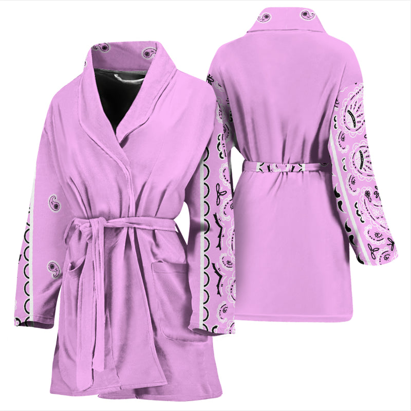light pink bandana print robe