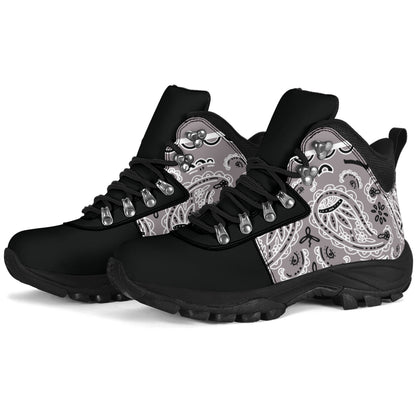 Gray Bandana Alpine Boots