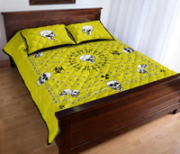 bandana with skulls yellow bedding