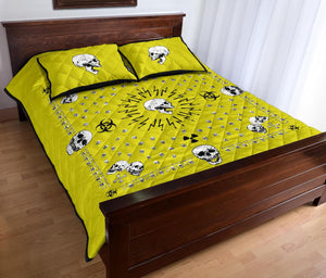 bandana with skulls yellow bedding
