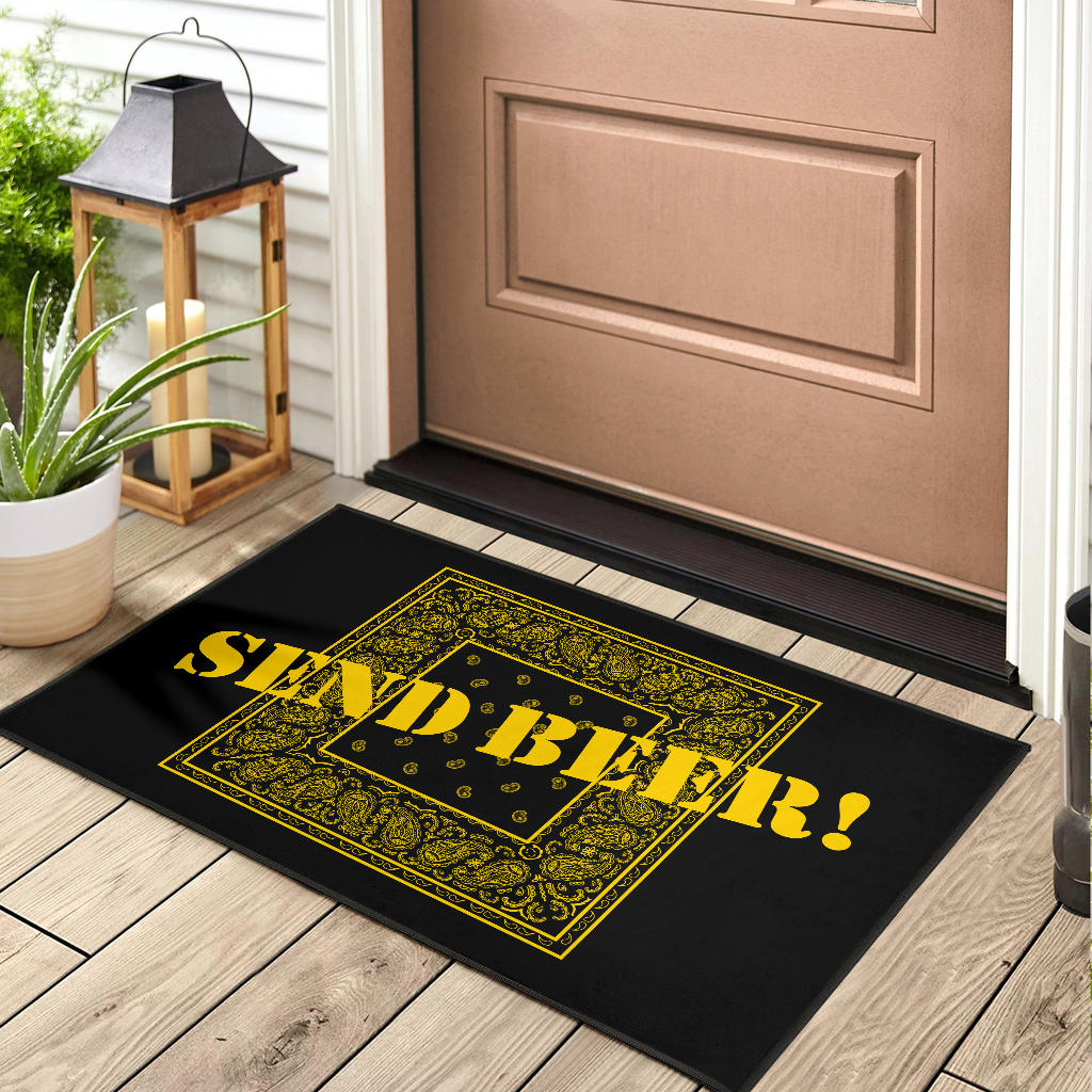Black Gold Bandana Door Mats
