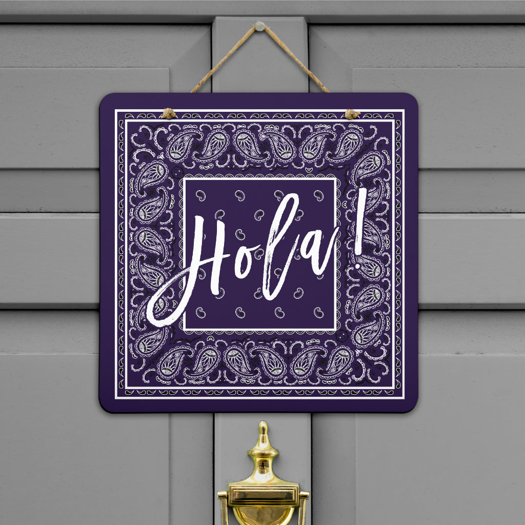 Royal Purple Bandana Door Signs