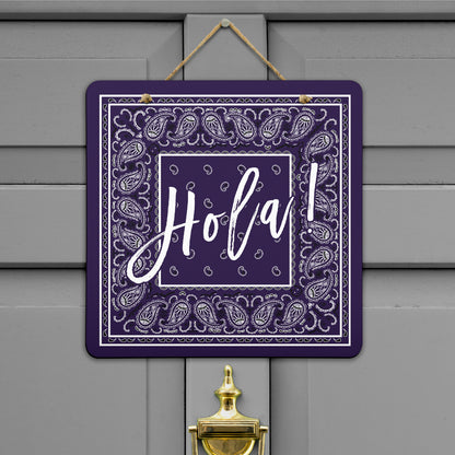 Royal Purple Bandana Door Signs