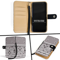 Gray Bandana Phone Case Wallet