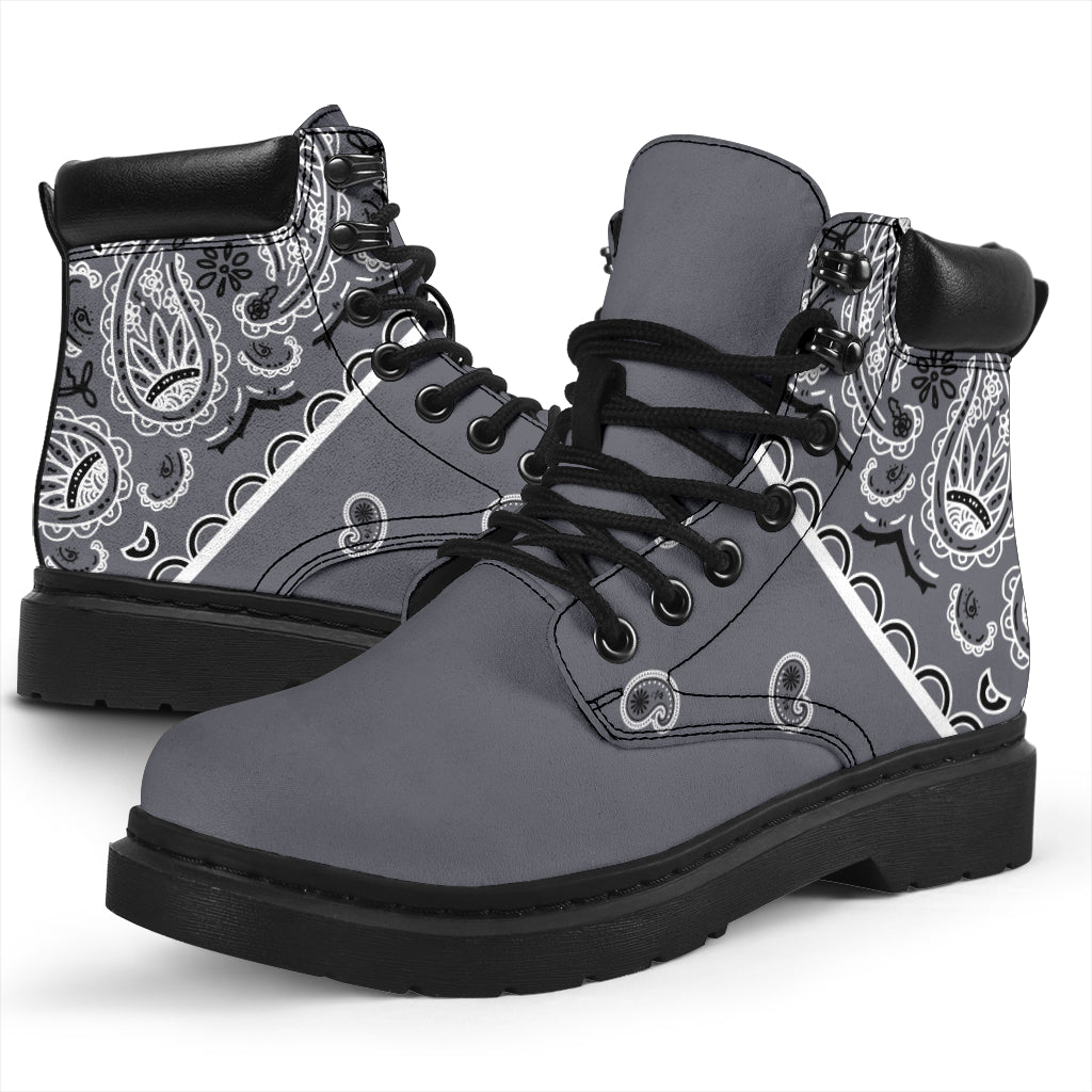 Classic Gray Bandana All Season Boots
