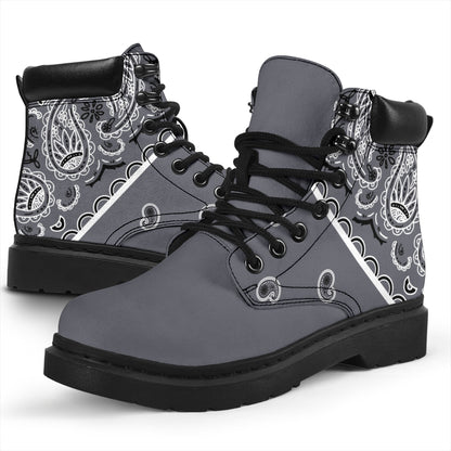 Classic Gray Bandana All Season Boots
