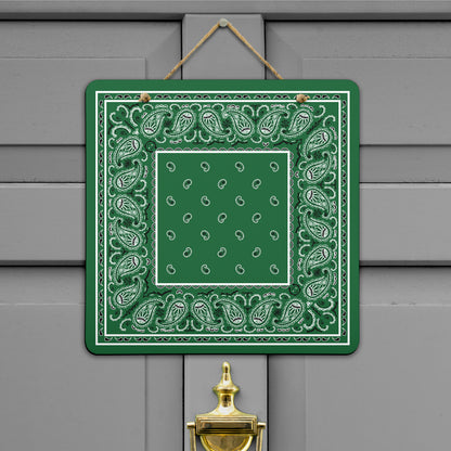Classic Green Bandana Door Signs