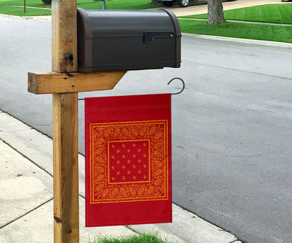 Red and Gold Bandana Home and Garden Flags