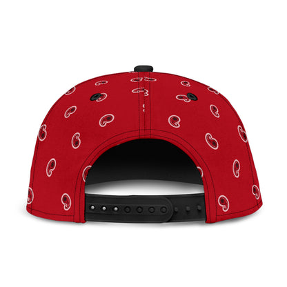 Classic Red Paisley Snapback Cap
