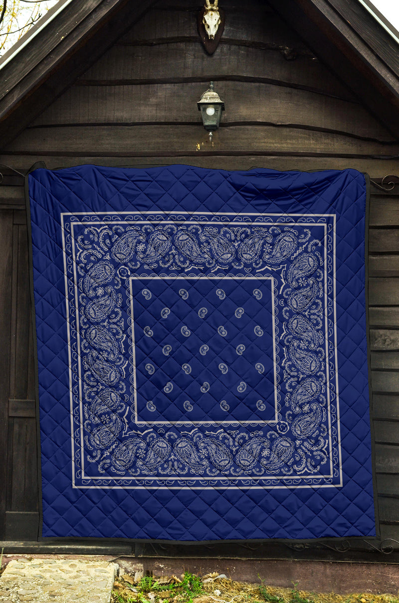 Blue and Gray Bandana Quilt