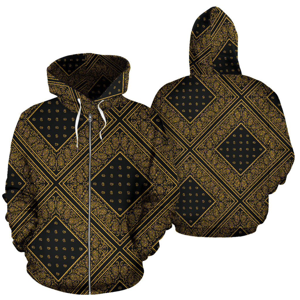 Red and Gold Zip Up Hoodie
