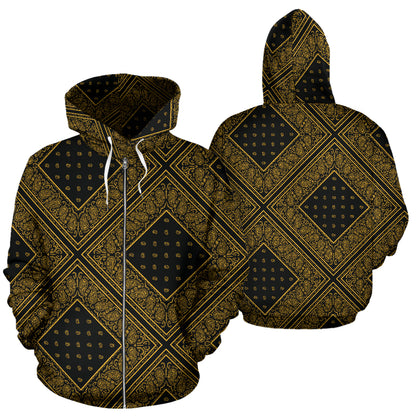 Red and Gold Zip Up Hoodie