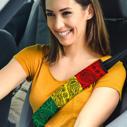 Rasta Bandana Seat Belt Covers - 4 Styles