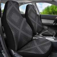 Gray and black seat cover
