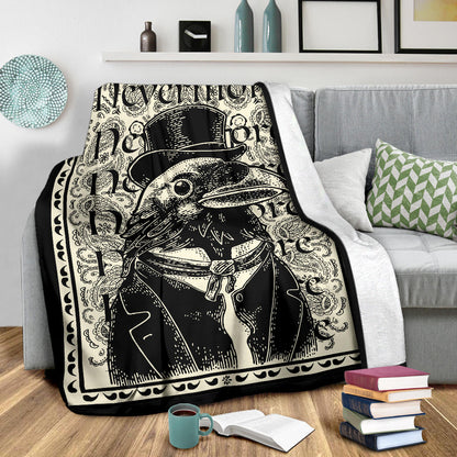 The Dapper Raven Fleece Throw