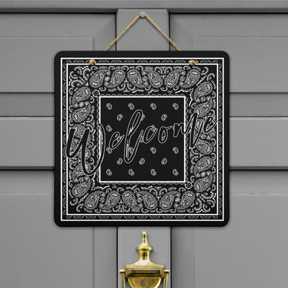 Black Bandana Door Signs