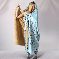 Light Blue Bandana Hooded Blankets