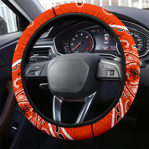 Perfect Orange Bandana Steering Wheel Covers - 3 Styles