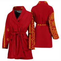red and gold bandana robes