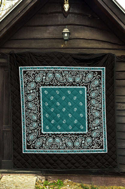 Peacock Teal Bandana Quilt