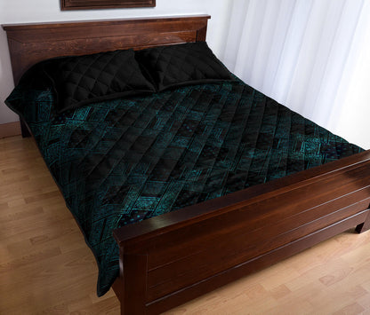 black and blue bandana bedding set