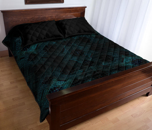 black and blue bandana bedding set