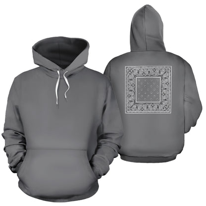 gray bandana pullover hoodie