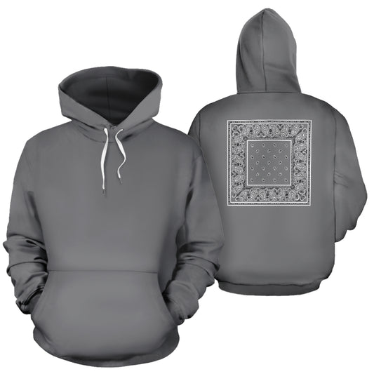 gray bandana pullover hoodie