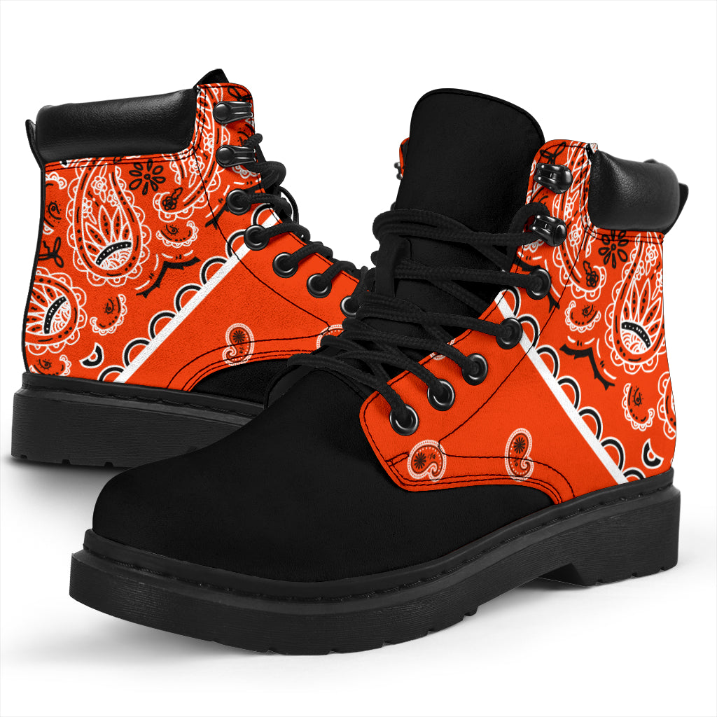 Perfect Orange Bandana Blackout All Season Boots